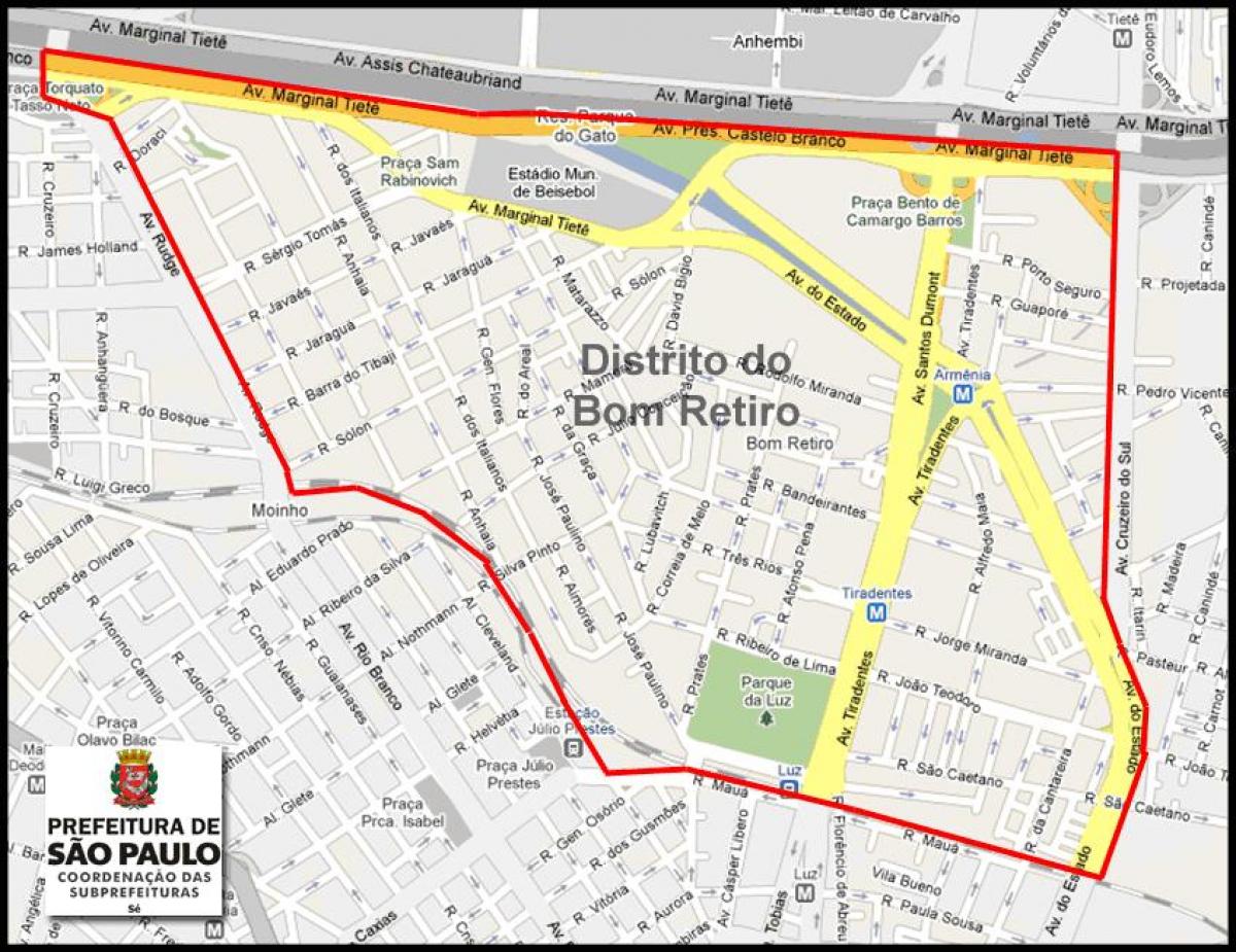नक्शे के Bom Retiro साओ पाउलो