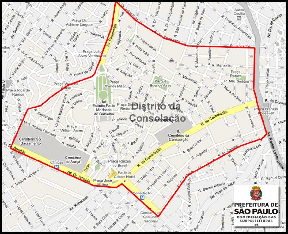 नक्शे के Consolação साओ पाउलो