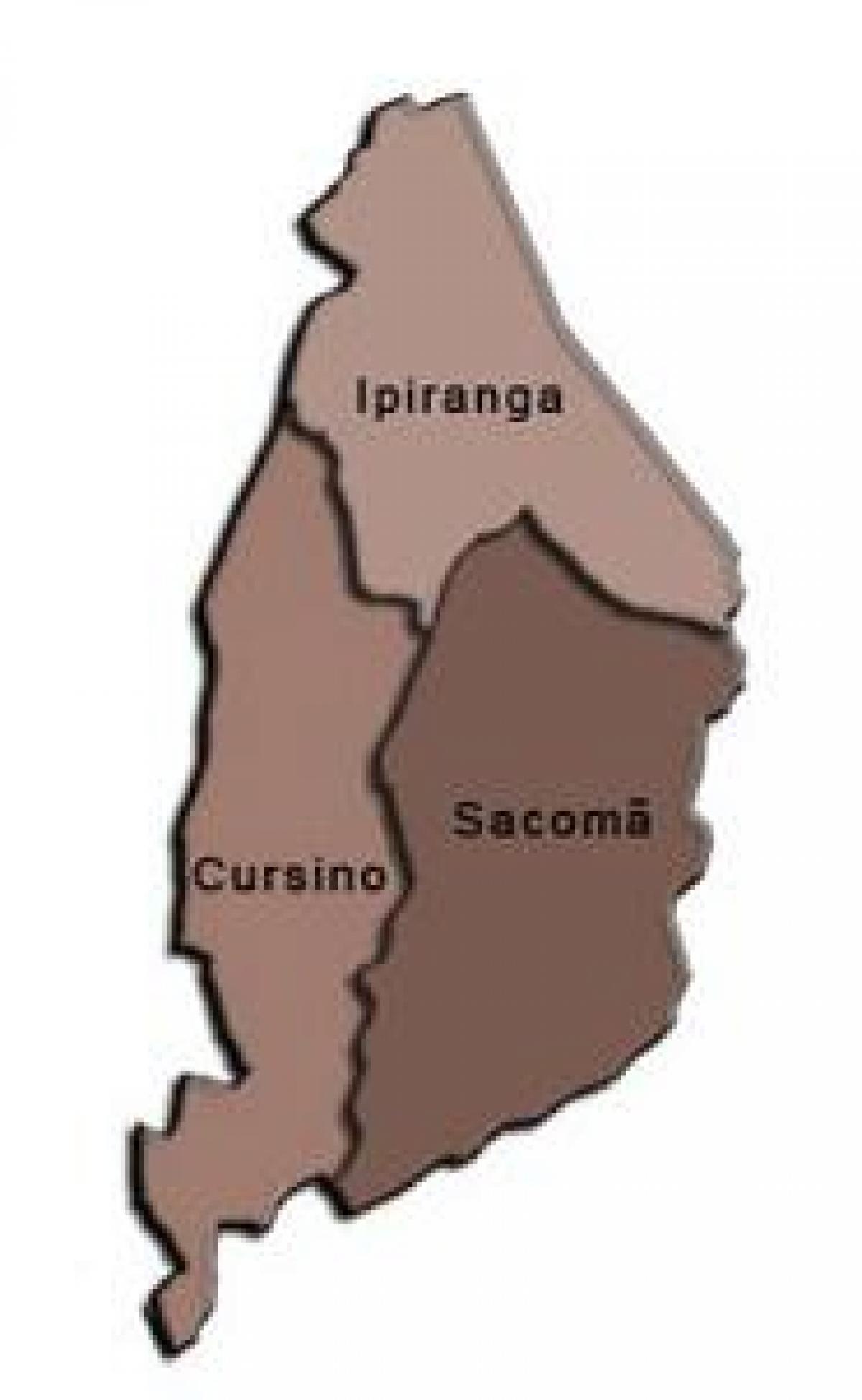 नक्शे के Ipiranga उप-प्रान्त