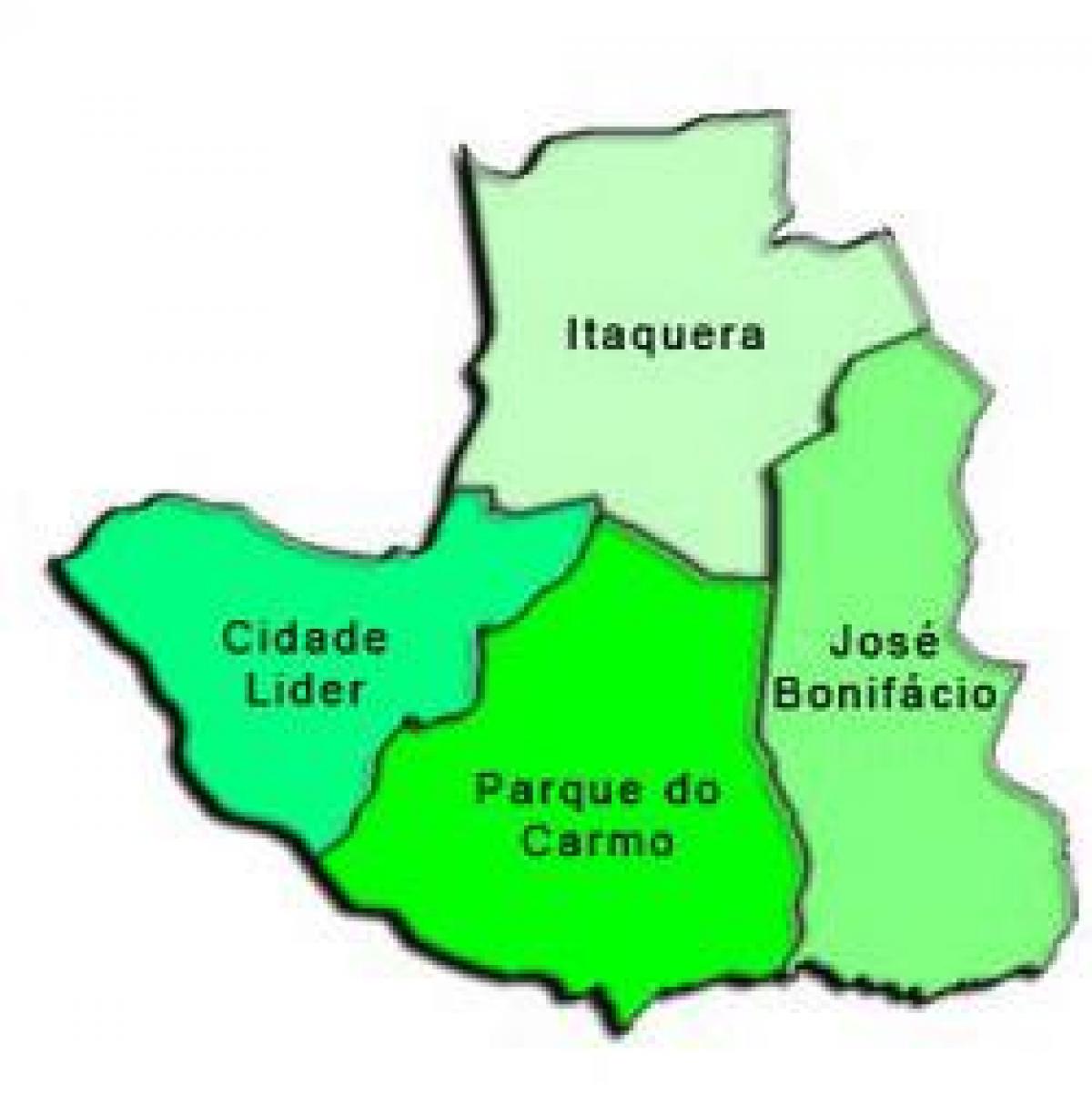 नक्शे के Itaquera उप-प्रान्त