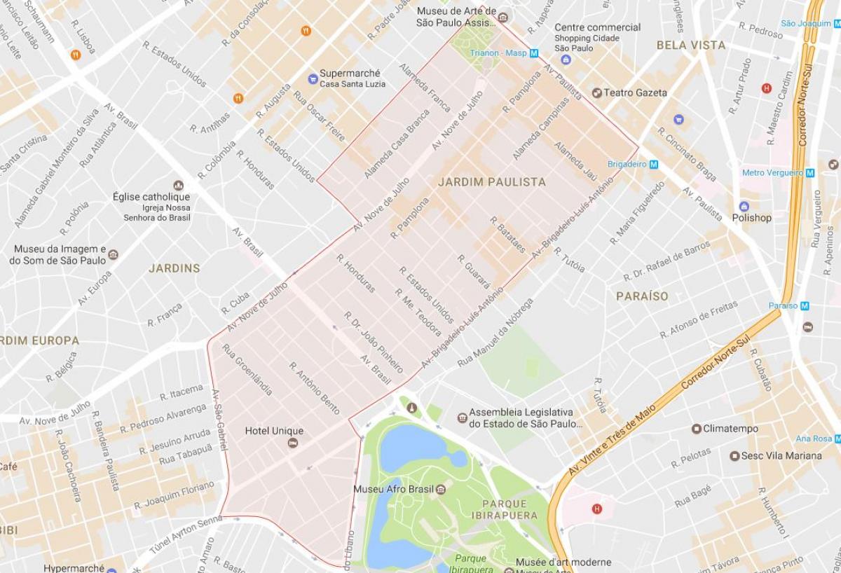 नक्शे के Jardim Paulista साओ पाओलो