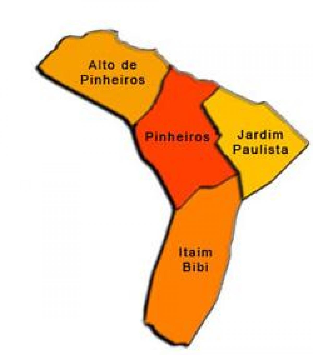 नक्शे के Pinheiros उप-प्रान्त
