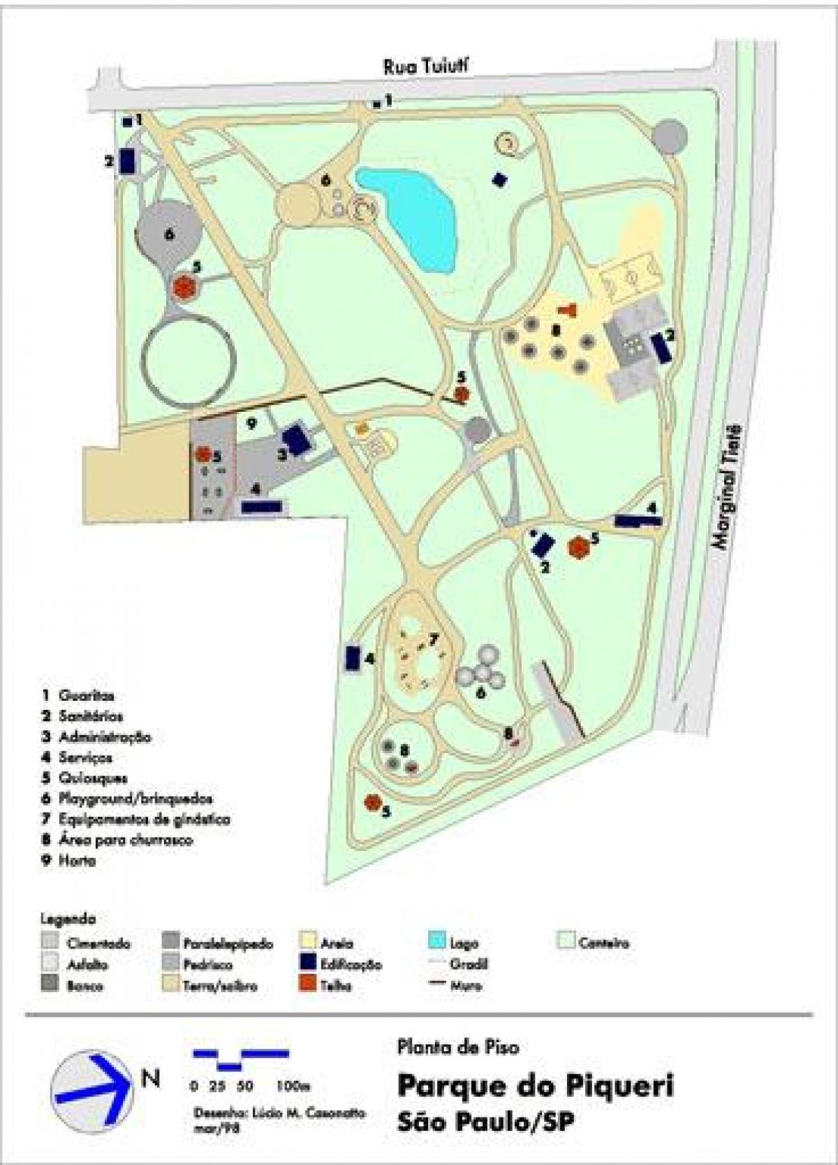 नक्शे के Piqueri साओ पाउलो पार्क