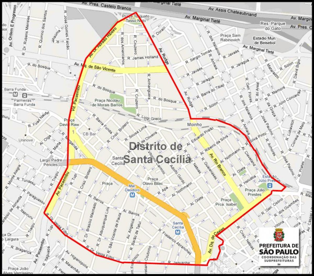 के नक्शे Santa Cecília साओ पाउलो