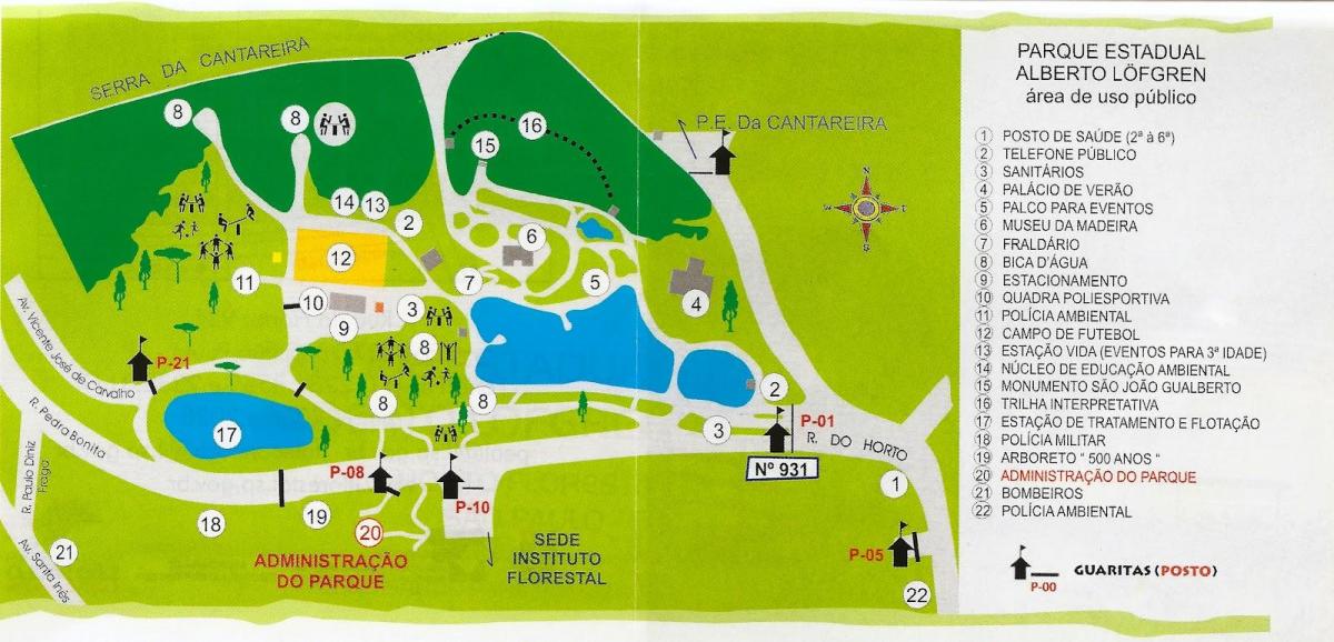 नक्शे के अल्बर्टो Löfgren पार्क