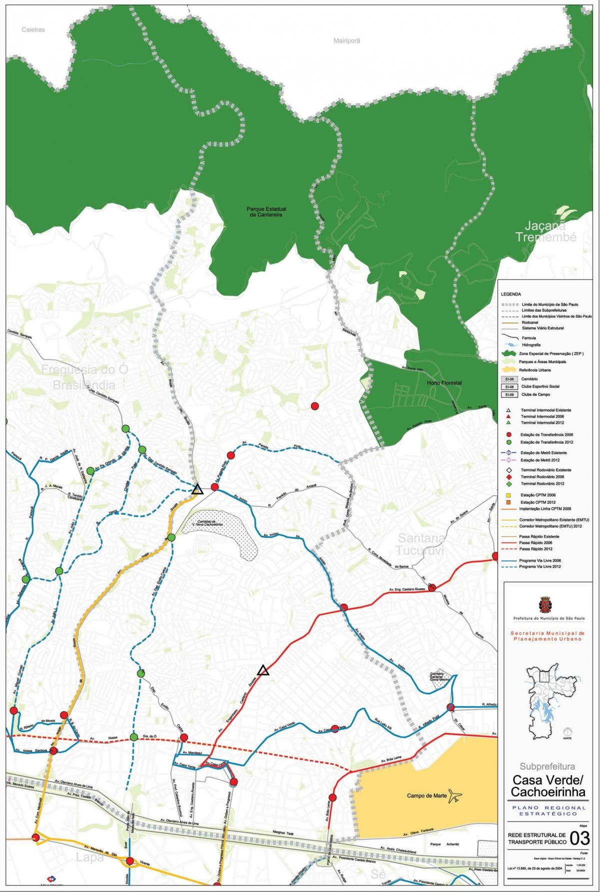 नक्शे के कासा वर्डी साओ पाउलो - सार्वजनिक transports