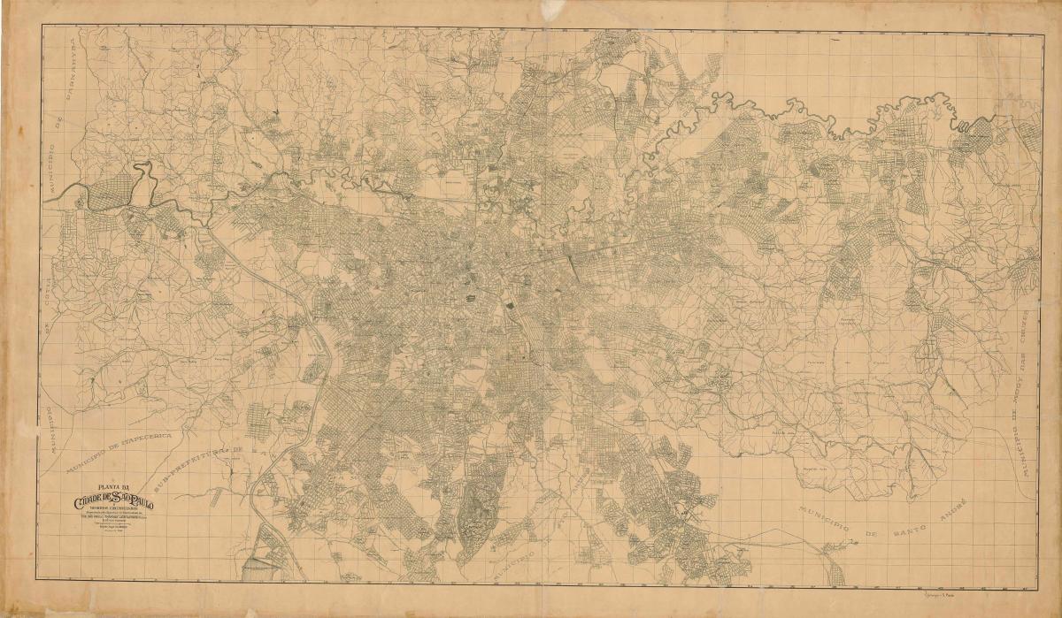 मानचित्र के पूर्व साओ पाउलो - 1943