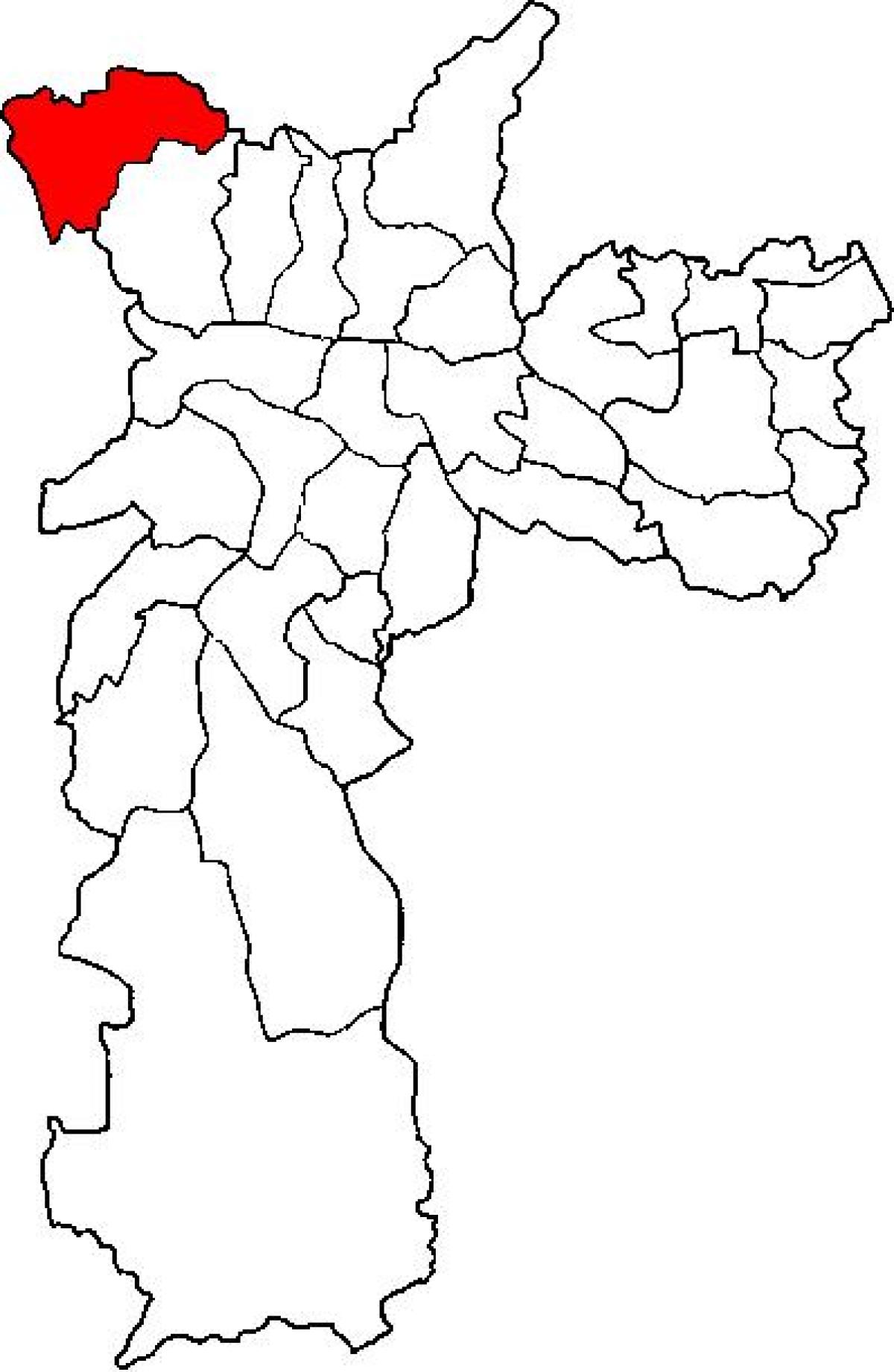 नक्शे के पेरुस उप-प्रान्त साओ पाउलो
