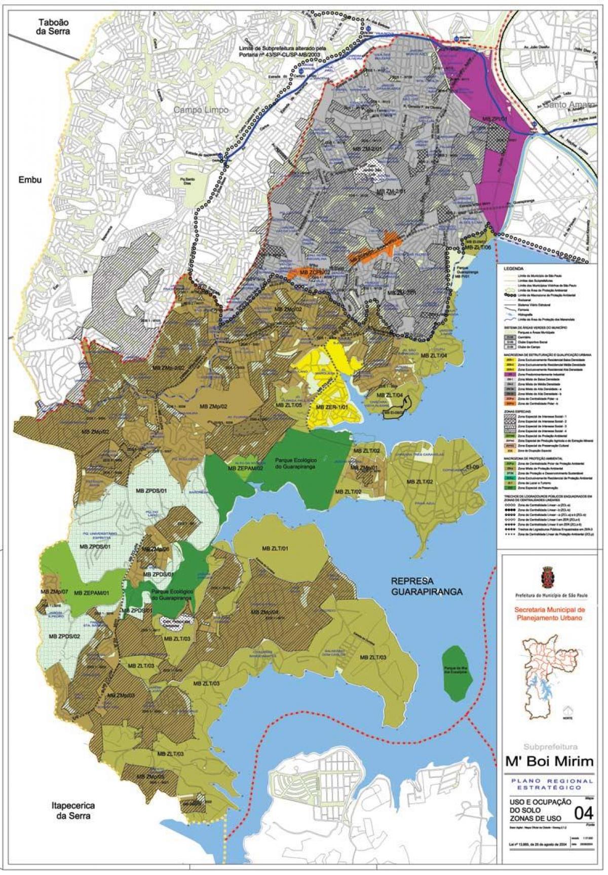 नक्शे के म्बोइ मीरीं साओ पाउलो - व्यवसाय की मिट्टी