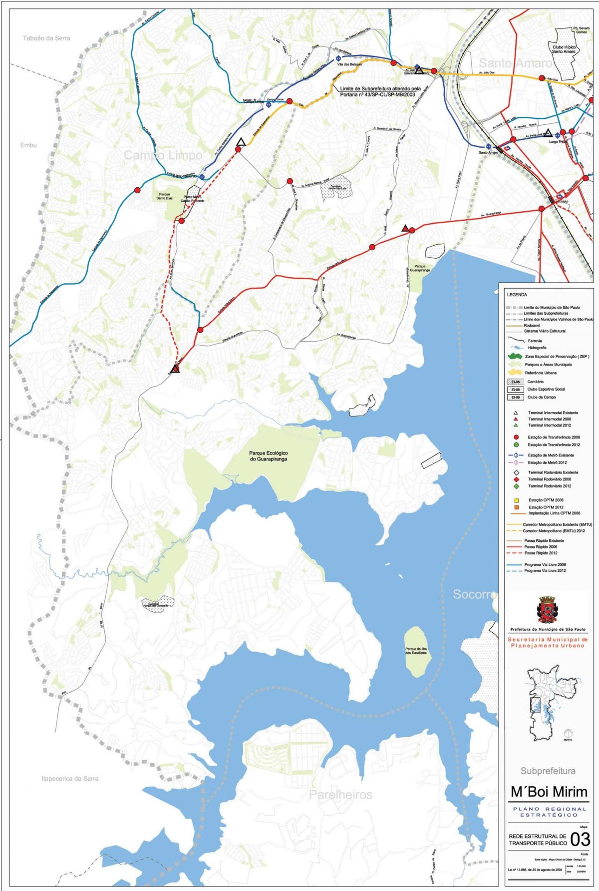 नक्शे के म्बोइ मीरीं साओ पाउलो - सार्वजनिक transports