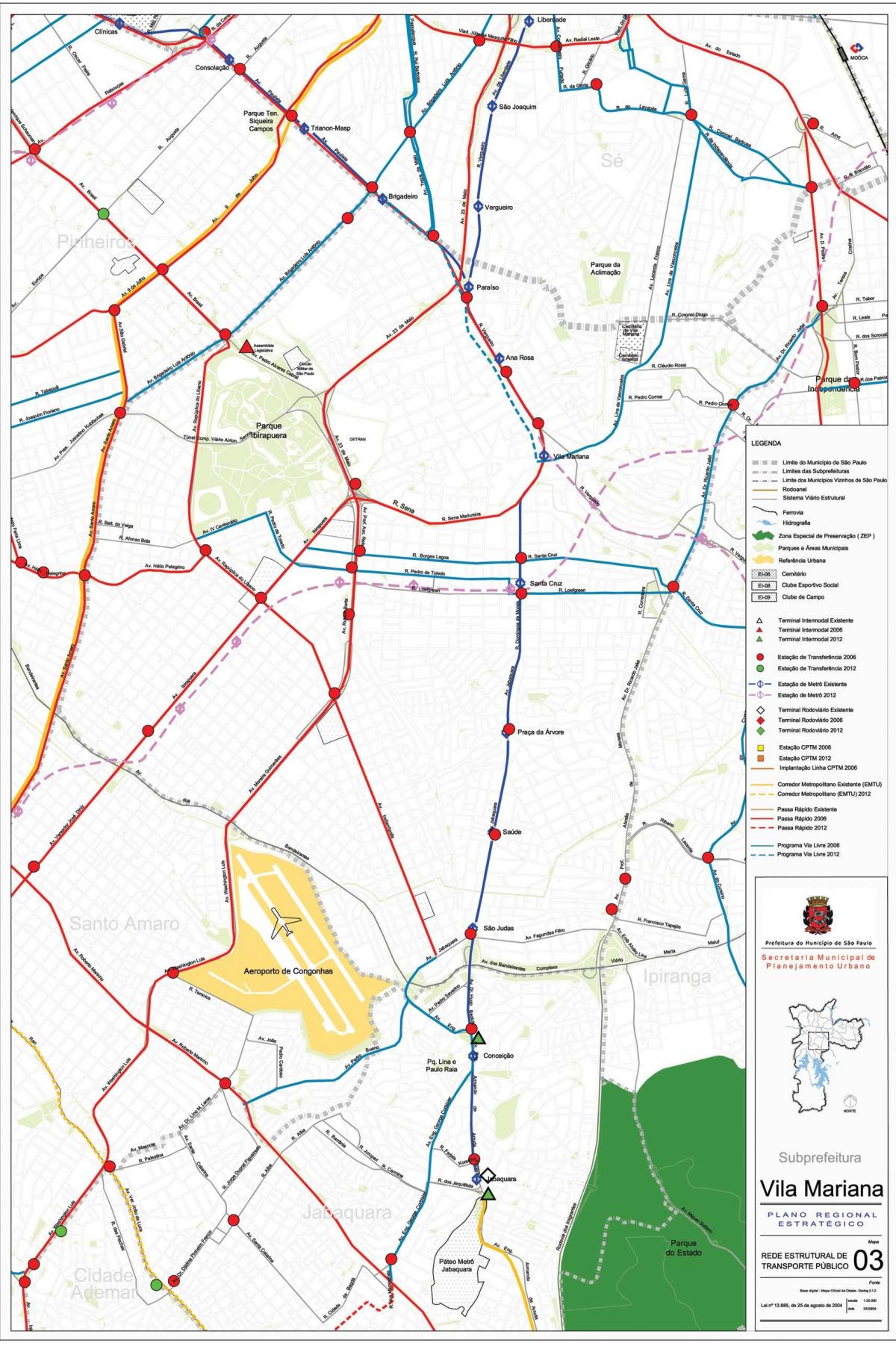 नक्शे के विला मेरिना साओ पाउलो - सार्वजनिक transports