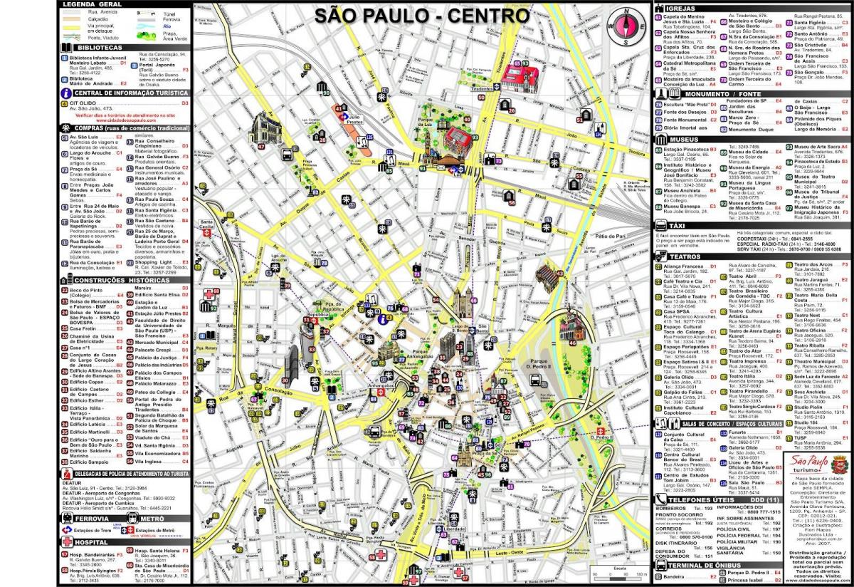 मानचित्र के शहर साओ पाउलो