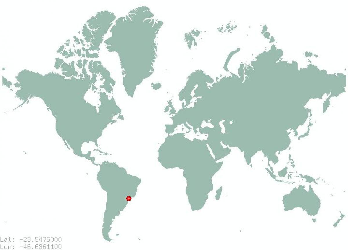 नक्शे के साओ पाउलो में विश्व
