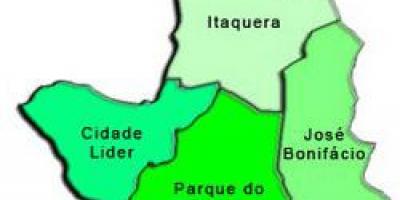 नक्शे के Itaquera उप-प्रान्त