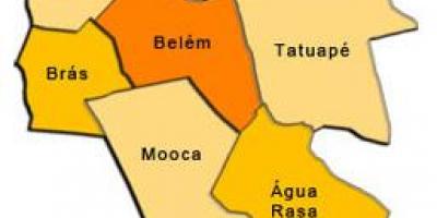 नक्शे के Mooca उप-प्रान्त