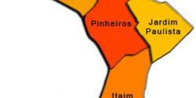 नक्शे के Pinheiros उप-प्रान्त