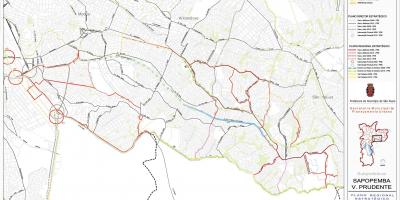 नक्शे के Sapopembra साओ पाउलो - सड़कों