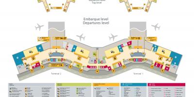 नक्शे के अंतरराष्ट्रीय हवाई अड्डे साओ पाउलो-Guarulhos