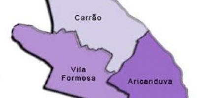 नक्शे के अरिकाण्डुवा-Vila Formosa उप-प्रान्त