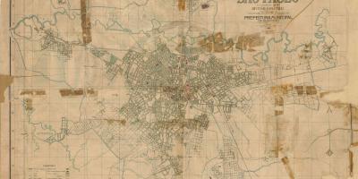मानचित्र के पूर्व साओ पाउलो - 1916