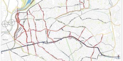 नक्शे के पेन्हा साओ पाउलो - सड़कों