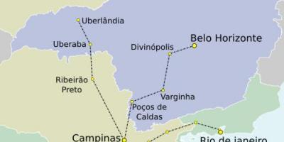 नक्शा साओ पाओलो के TAV