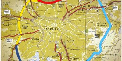नक्शा साओ पाओलो के बेल्टवे