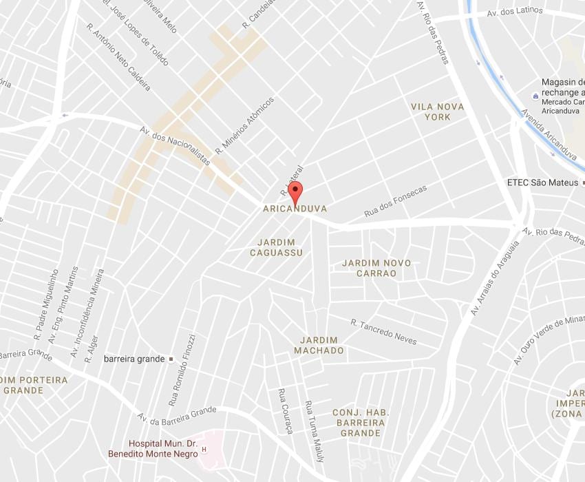 नक्शे के अरिकाण्डुवा साओ पाउलो