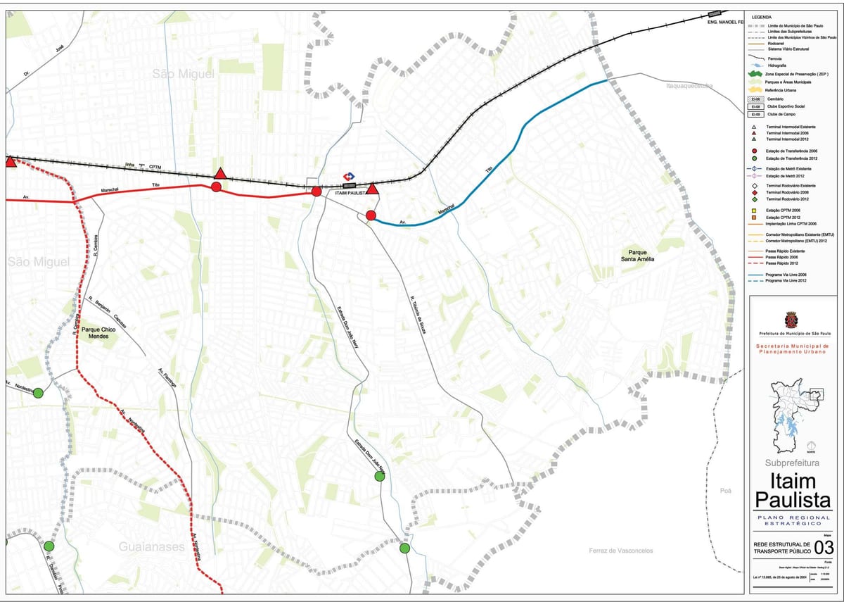 नक्शे के इटैइम पौलिस्ता - Vila Curuçá साओ पाउलो - सार्वजनिक transports