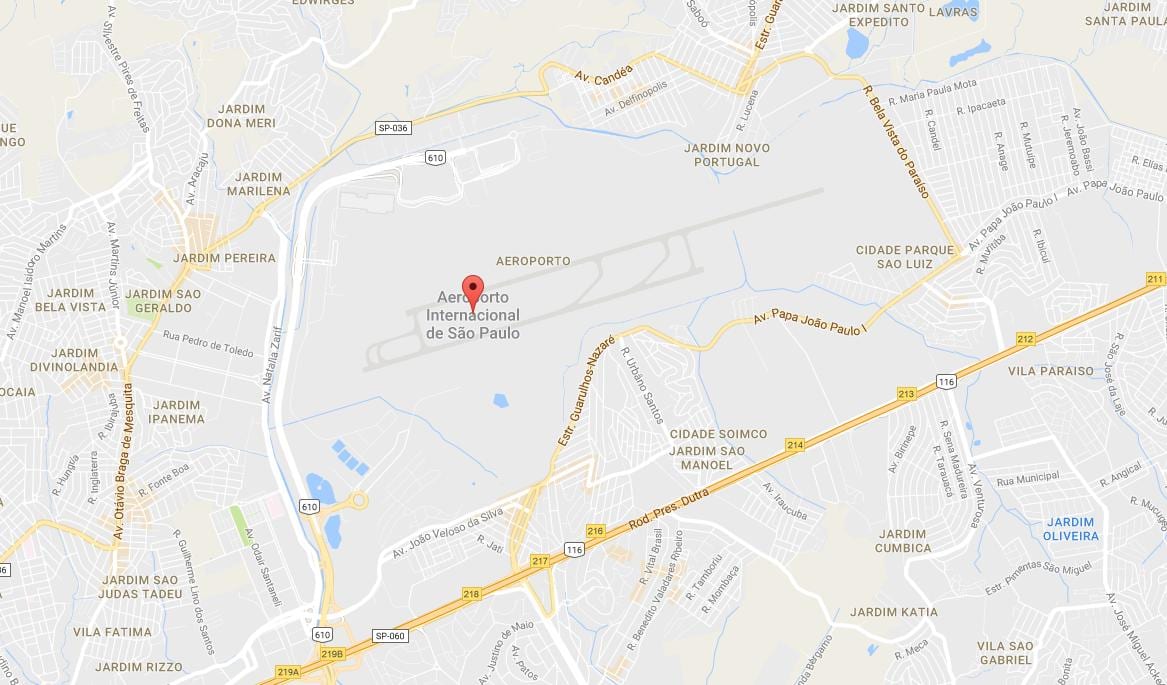 नक्शे के गुआरूलॉस हवाई अड्डे