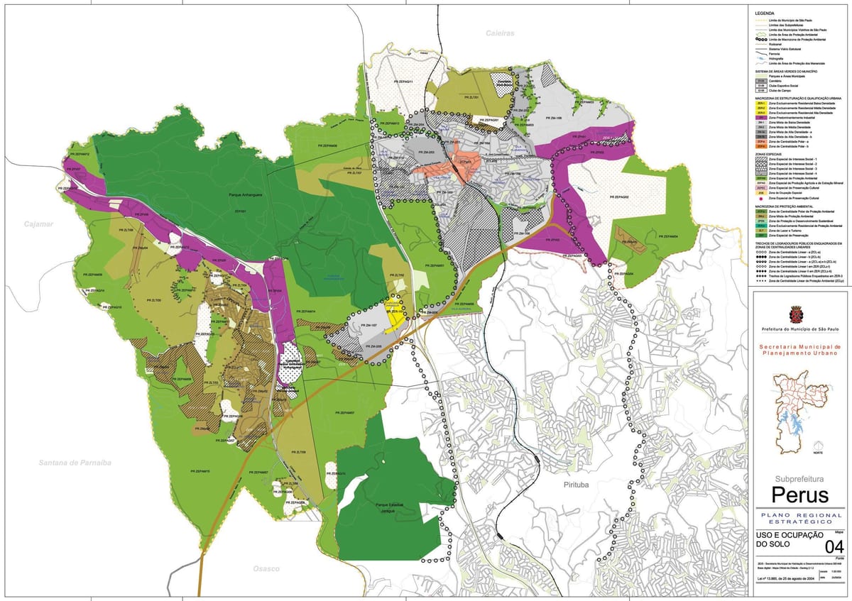 नक्शे के पेरुस साओ पाउलो - व्यवसाय की मिट्टी