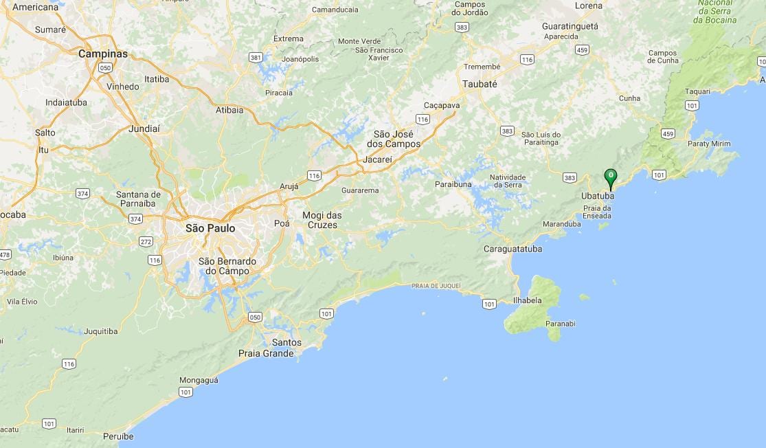 मानचित्र समुद्र तट के वेरमेलहा do Norte