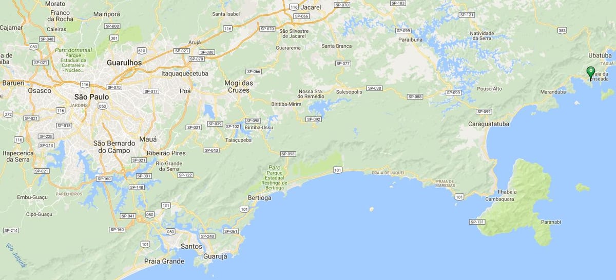 मानचित्र समुद्र तट के सको डा रिबाइरा