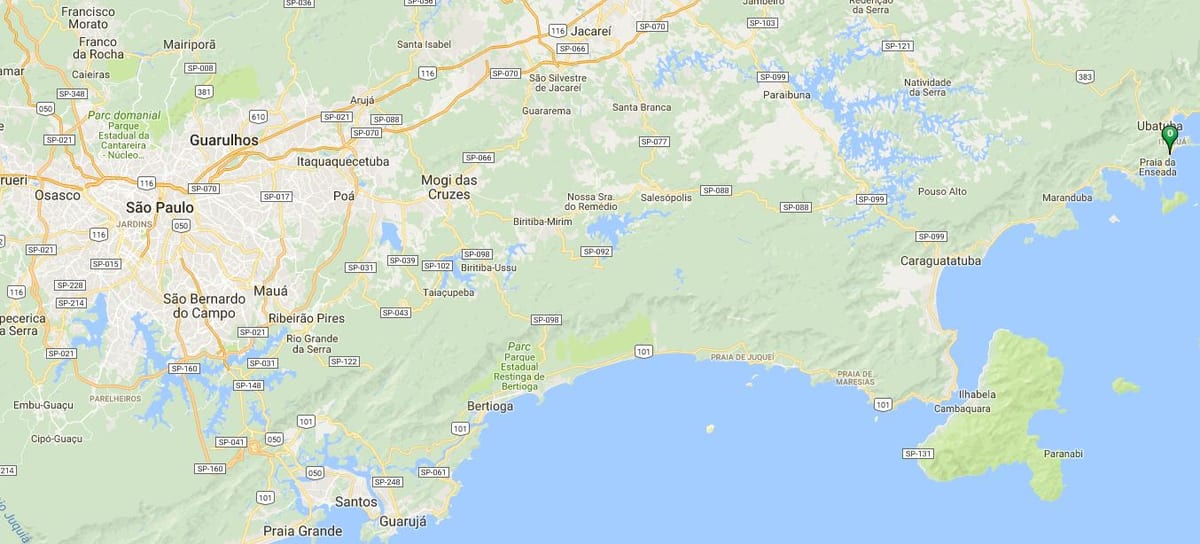 मानचित्र समुद्र तट के ग्रांदे में