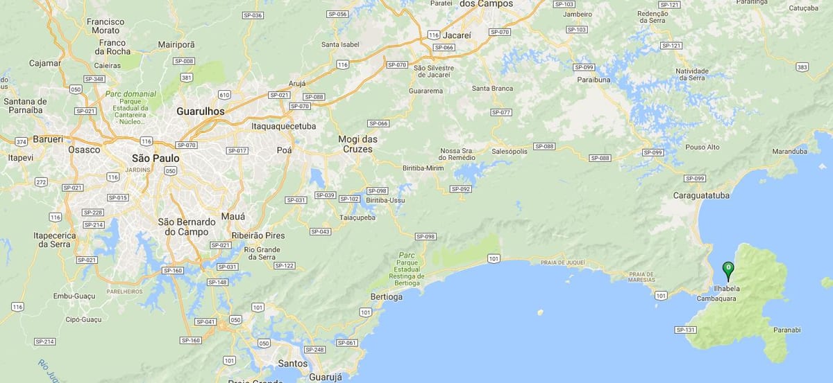 मानचित्र समुद्र तट के Itaquanduba