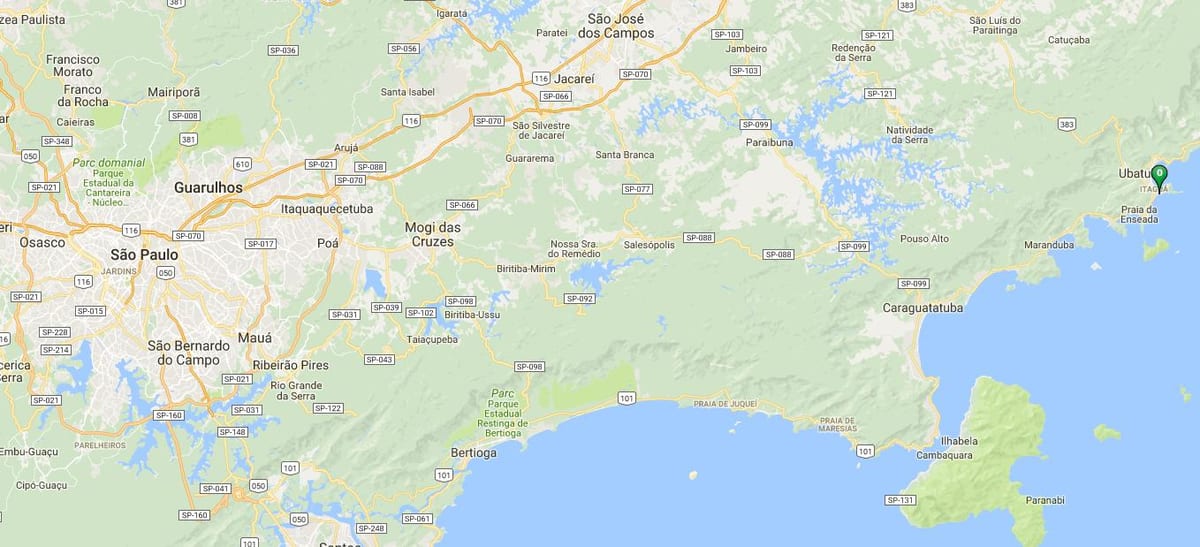 मानचित्र समुद्र तट के Tenório