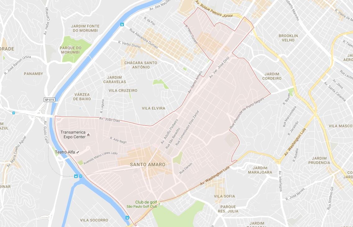 नक्शे के सॅंटो अमरो में साओ पाउलो