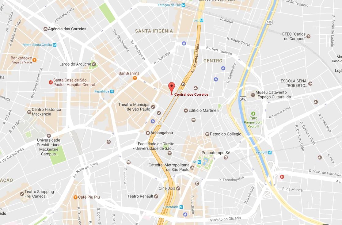 नक्शे के Palácio dos Correios साओ पाउलो