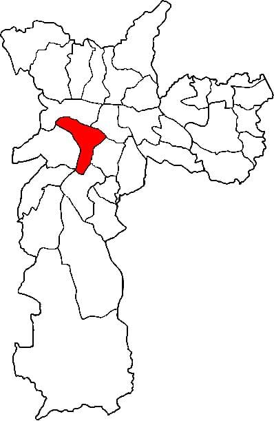 नक्शे के Pinheiros उप-प्रान्त साओ पाउलो