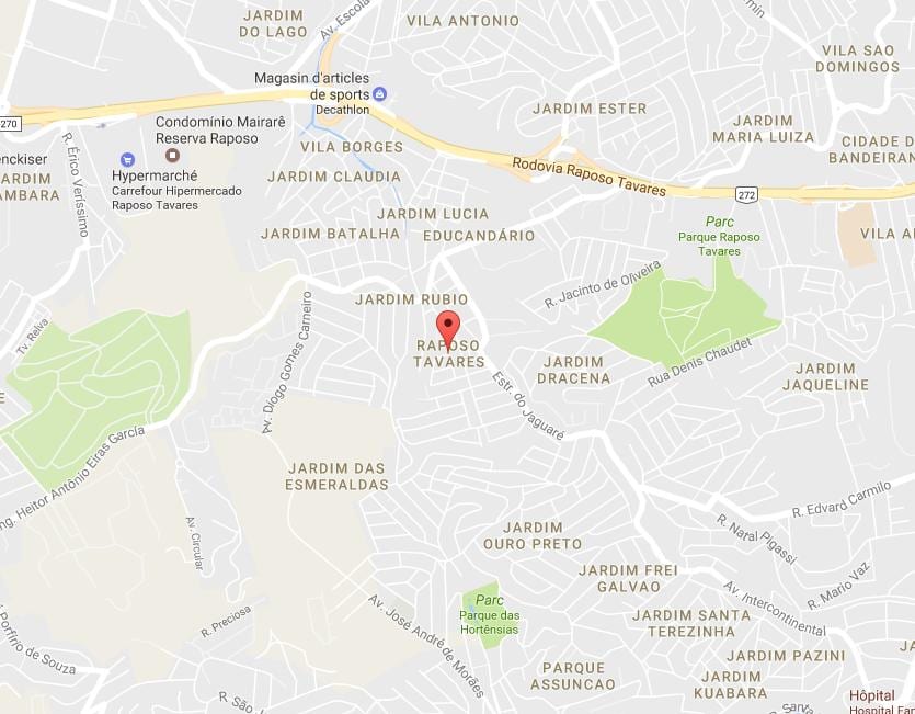 नक्शे के Raposo टेवारेस साओ पाउलो