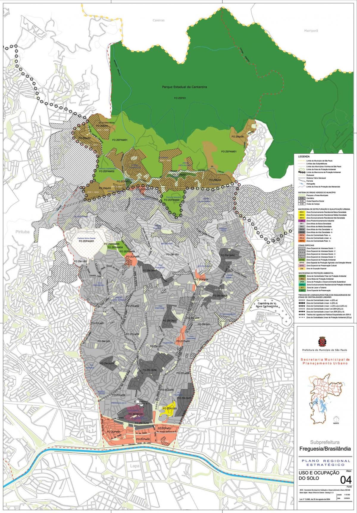 नक्शे के फ्रेगुएसिया Ó साओ पाउलो - व्यवसाय की मिट्टी