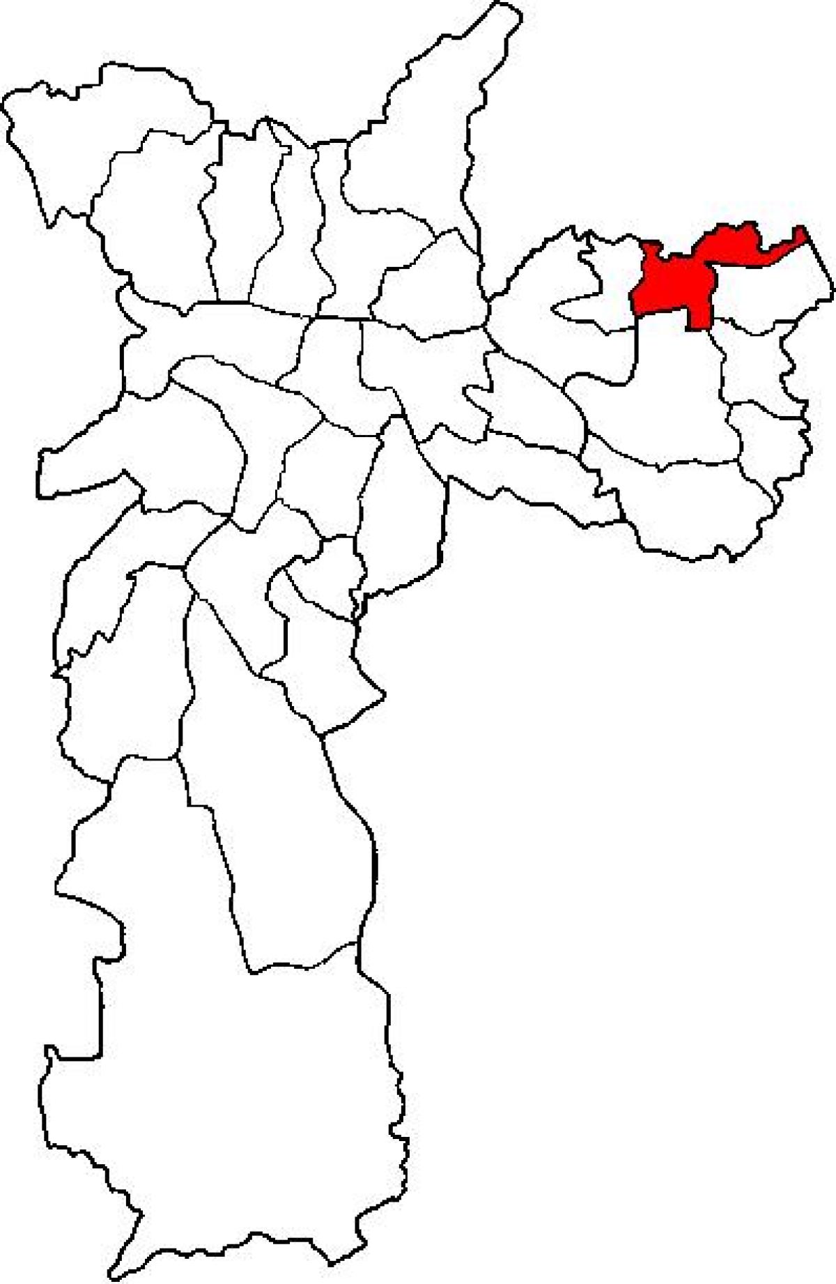नक्शे के सं मिगेल पौलिस्ता में उप-प्रान्त साओ पाउलो