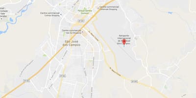 नक्शे के अंतरराष्ट्रीय हवाई अड्डे सं जोसे डोस कॅमपोज़ में