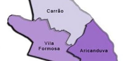 नक्शे के अरिकाण्डुवा-Vila Formosa उप-प्रान्त