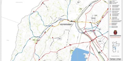 नक्शे के कॅंपो लिम्पो साओ पाउलो - सार्वजनिक transports