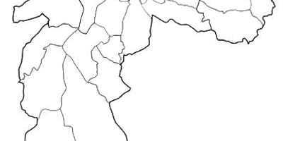 मानचित्र के क्षेत्र Nordeste साओ पाउलो