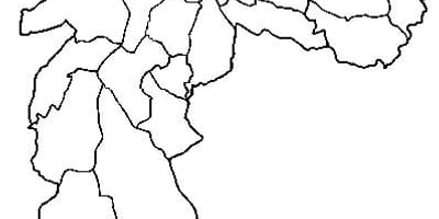 नक्शे के सं मिगेल पौलिस्ता में उप-प्रान्त साओ पाउलो