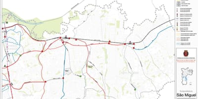 नक्शे के सं मिगेल पौलिस्ता में साओ पाउलो - सार्वजनिक transports
