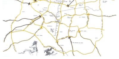नक्शे के साओ पाउलो एक्सप्रेस गलियों