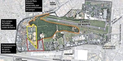 नक्शे के साओ पाउलो Campo de Marte हवाई अड्डे